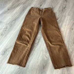 Oak + Fort brown cropped trousers size XS